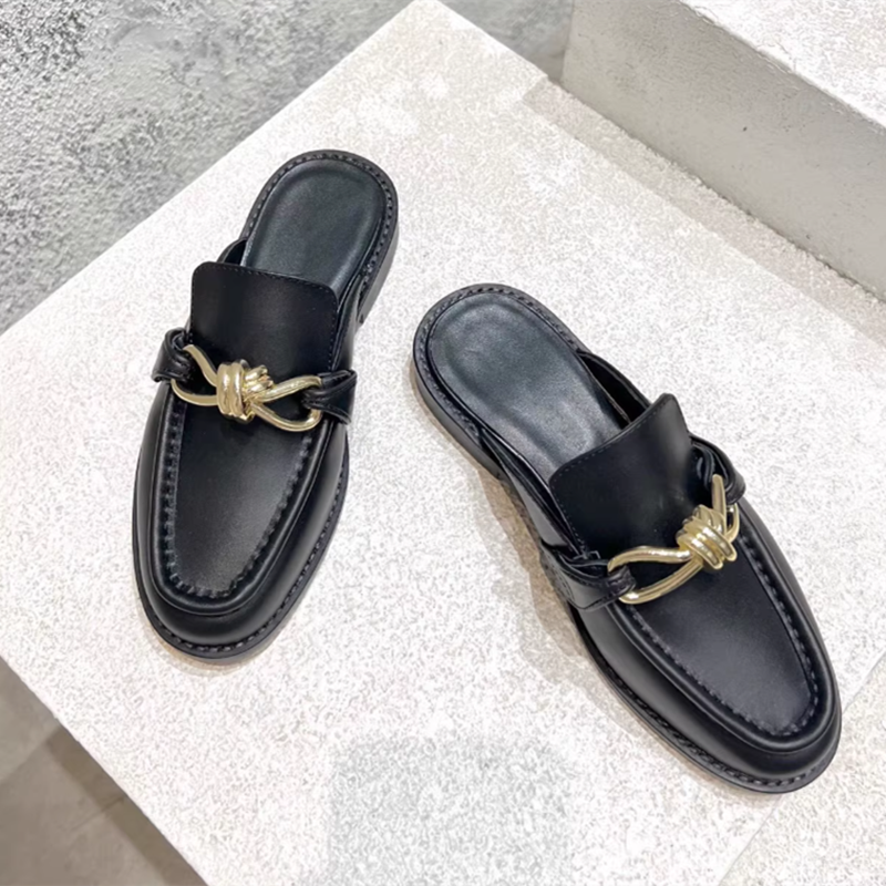 Metal Buckle Half Slippers For - Flip Flop Leather Men recensione e prezzo
