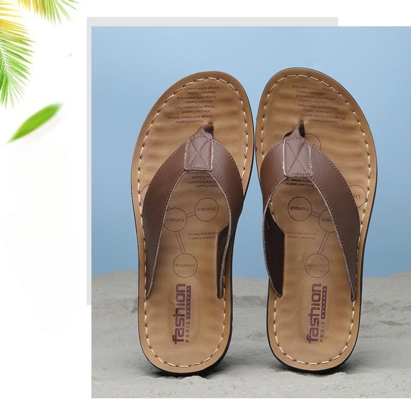 2026 Shoes Leather Men's Flip  - Flip Flop Leather Men recensione e prezzo