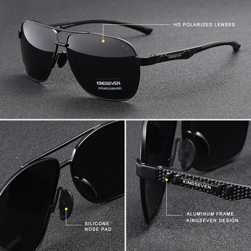 KINGSEVEN Brand Men Sunglasses - Sunglasses Aviator Polarized recensione e prezzo