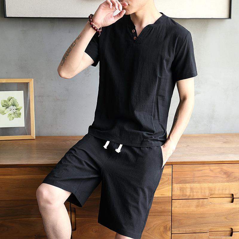 Men's Cotton Linen Set T-shirt - Linen Shirt Breathable recensione e prezzo