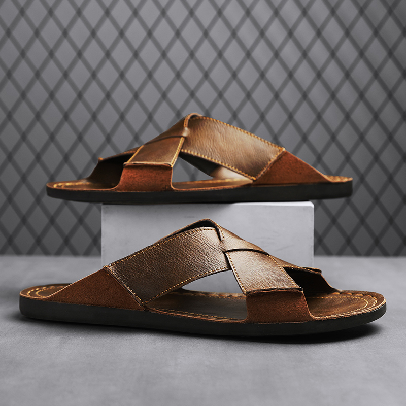 Fashion Genuine Leather Men Sl - Flip Flop Leather Men recensione e prezzo