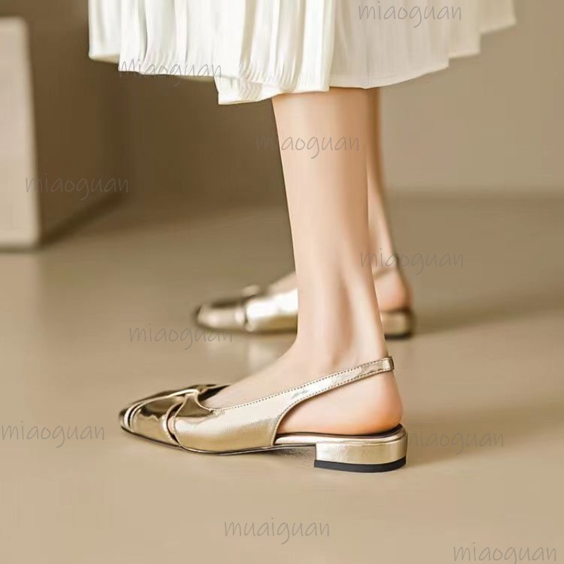 Cover Toe Low Heel Pumps Women - Casual Sandal Leather recensione e prezzo