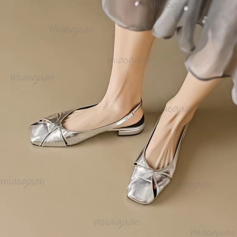 Cover Toe Low Heel Pumps Women - Casual Sandal Leather recensione e prezzo