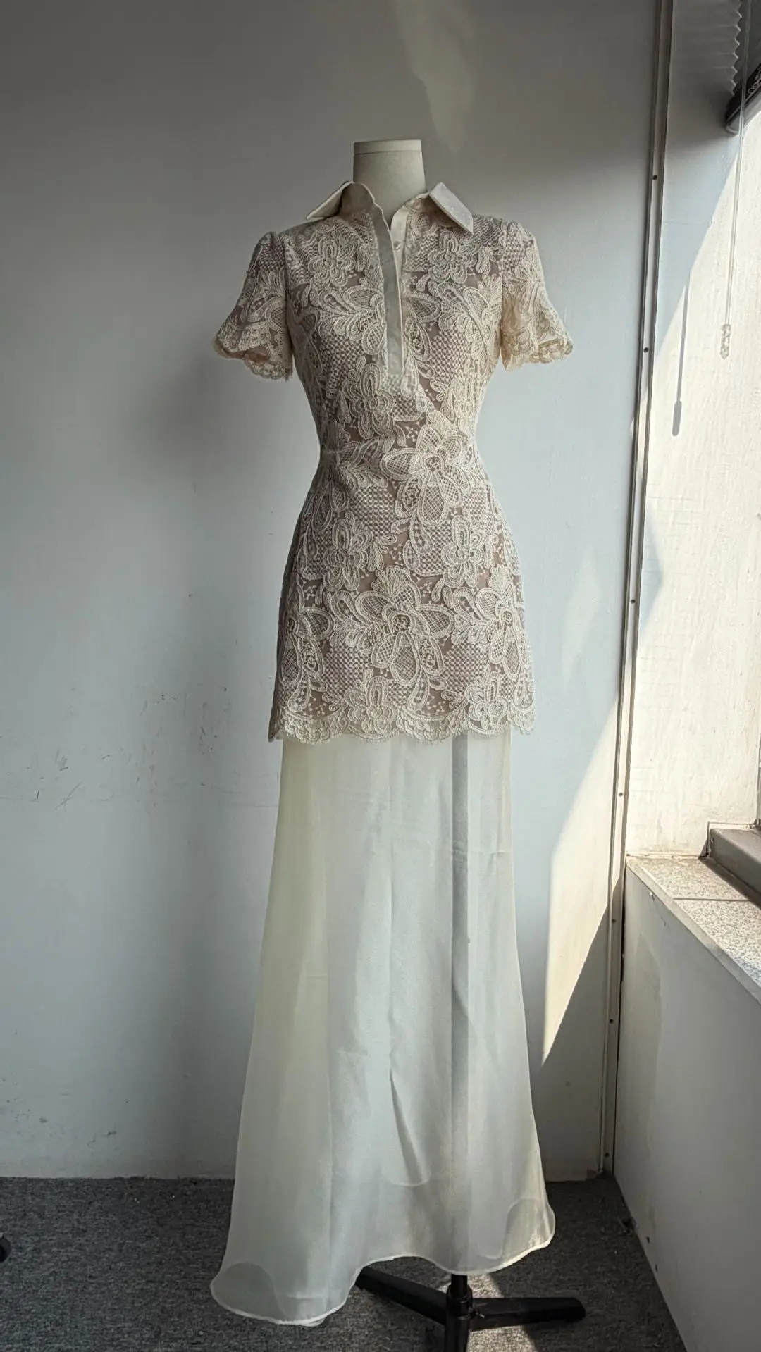 Vintage High Collar Short Slee - Resort Shirt Floral recensione e prezzo