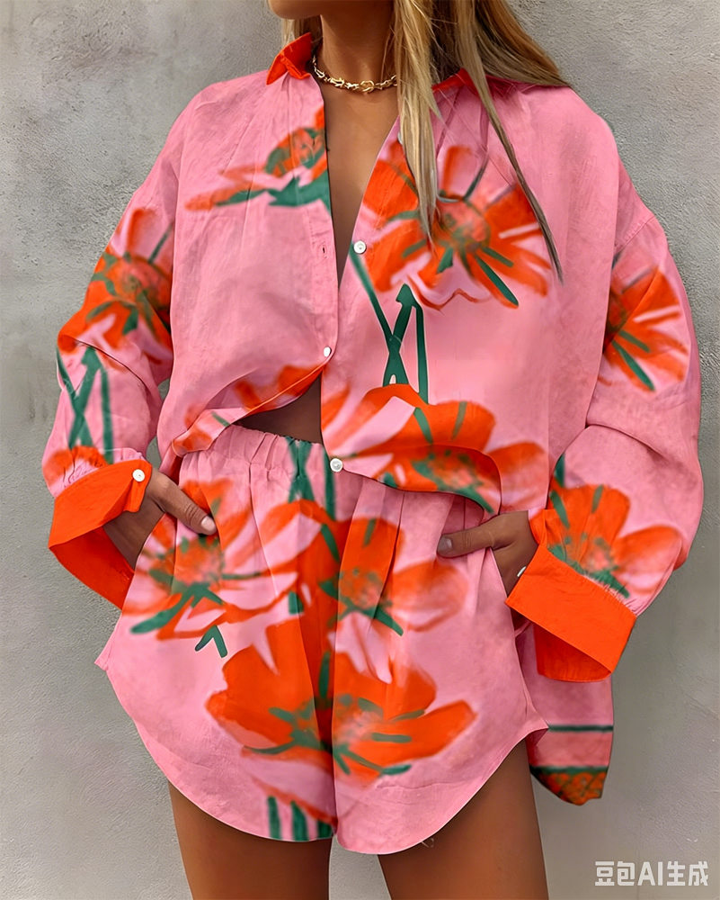 Hawaii Summer Fashion Long Sle - Resort Shirt Floral recensione e prezzo