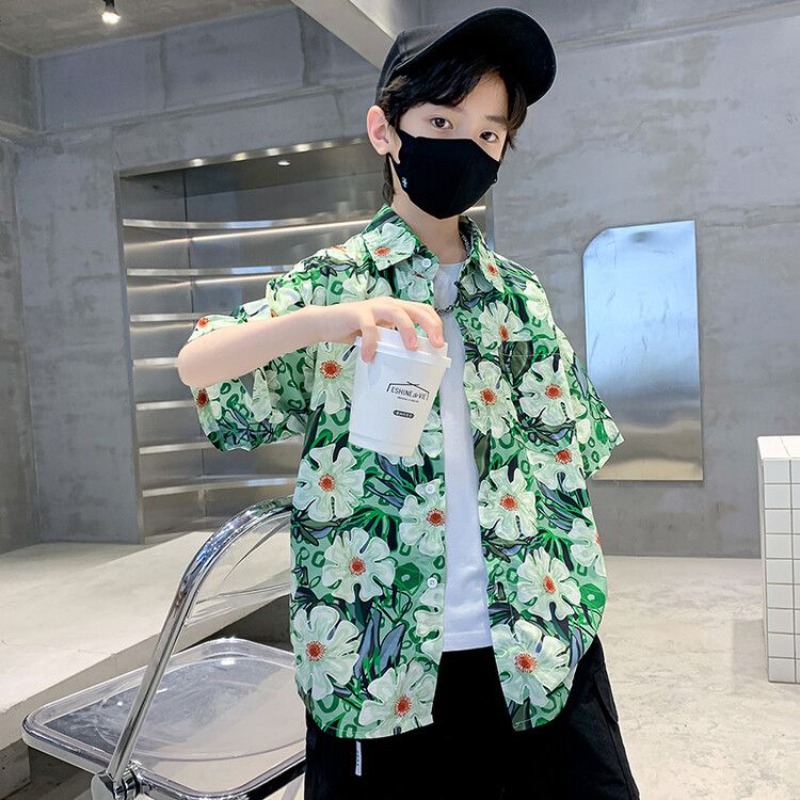 Boys' Floral Shirt Summer Set  - Resort Shirt Floral recensione e prezzo