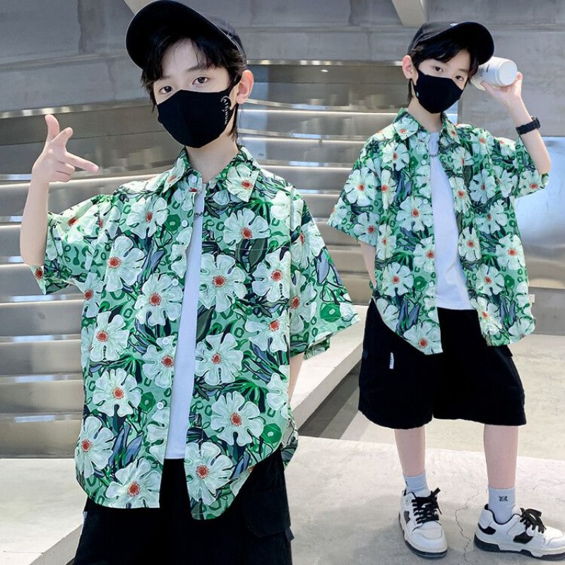 Boys' Floral Shirt Summer Set  - Resort Shirt Floral recensione e prezzo