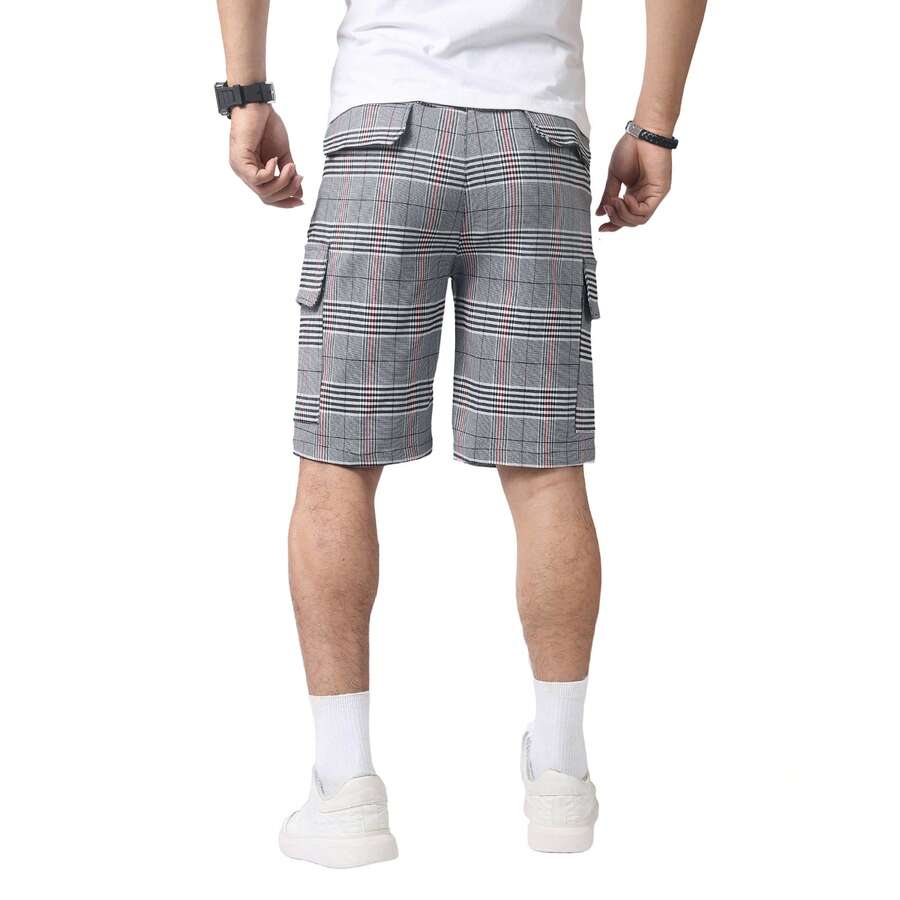 Mens Slim Fit Stretch Plaid Dr - Shorts Chino Slim recensione e prezzo
