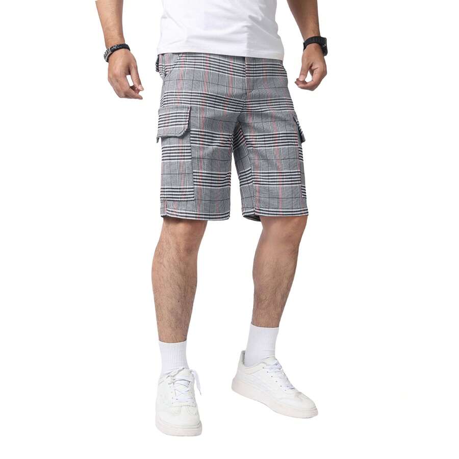 Mens Slim Fit Stretch Plaid Dr - Shorts Chino Slim recensione e prezzo