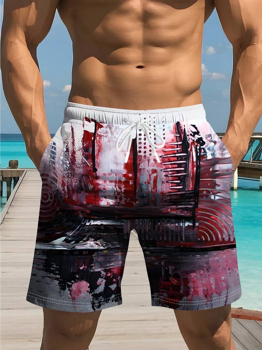 Mens Abstract Print Beach Shor - Swim Trunk Quick Dry recensione e prezzo