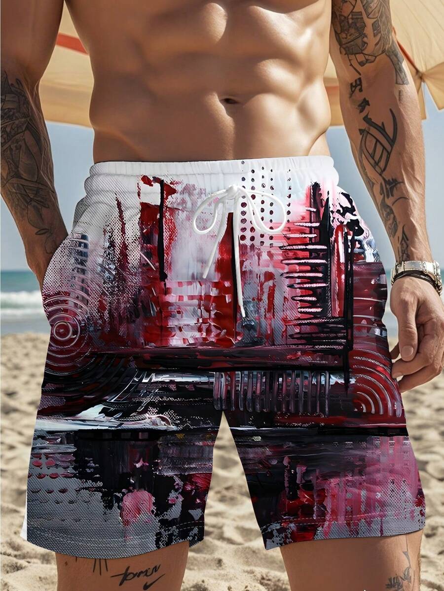 Mens Abstract Print Beach Shor - Swim Trunk Quick Dry recensione e prezzo
