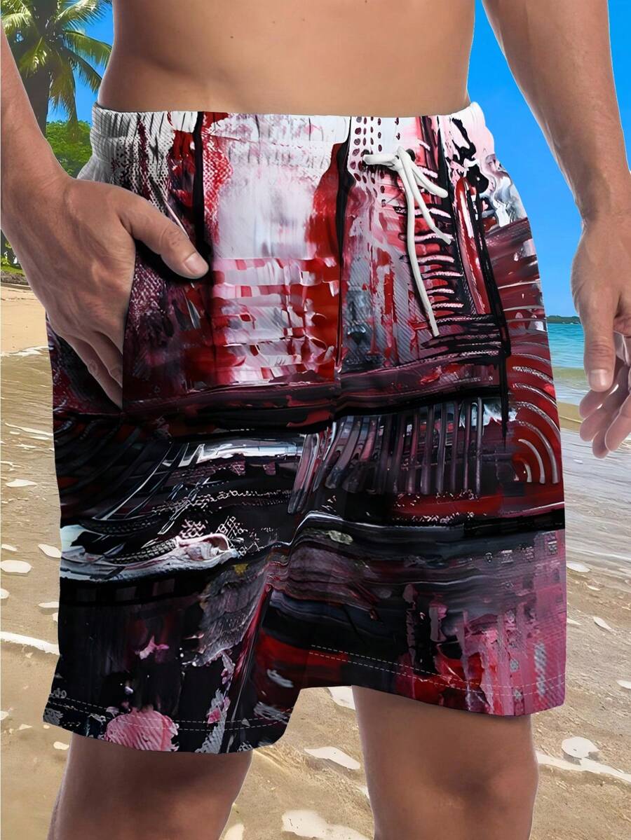 Mens Abstract Print Beach Shor - Swim Trunk Quick Dry recensione e prezzo