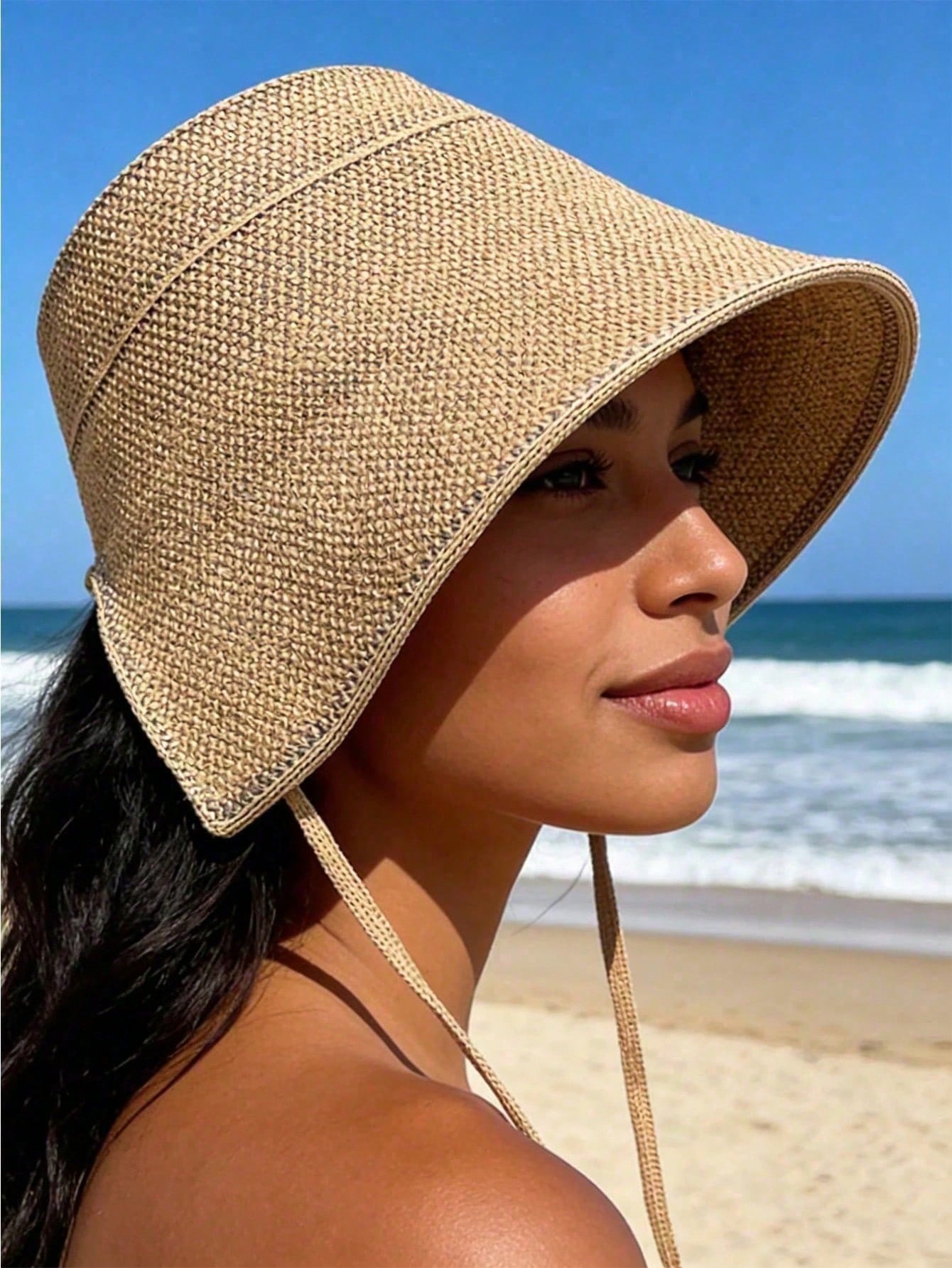 Straw Wide-Brim Sun Hat For Wo - Bucket Hat Straw recensione e prezzo