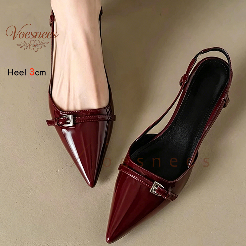 2026 Wine Red Pointed Patent L - Casual Sandal Leather recensione e prezzo