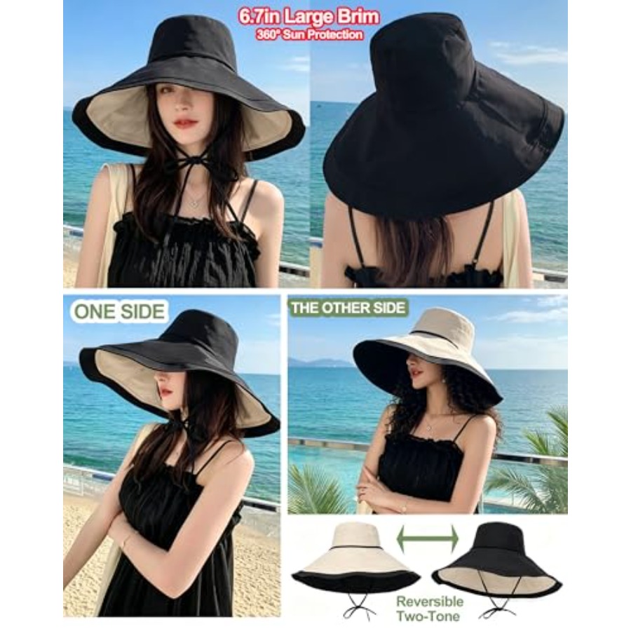 Extra Wide-Brim Sun Hats Women - Packable Hat Nylon recensione e prezzo