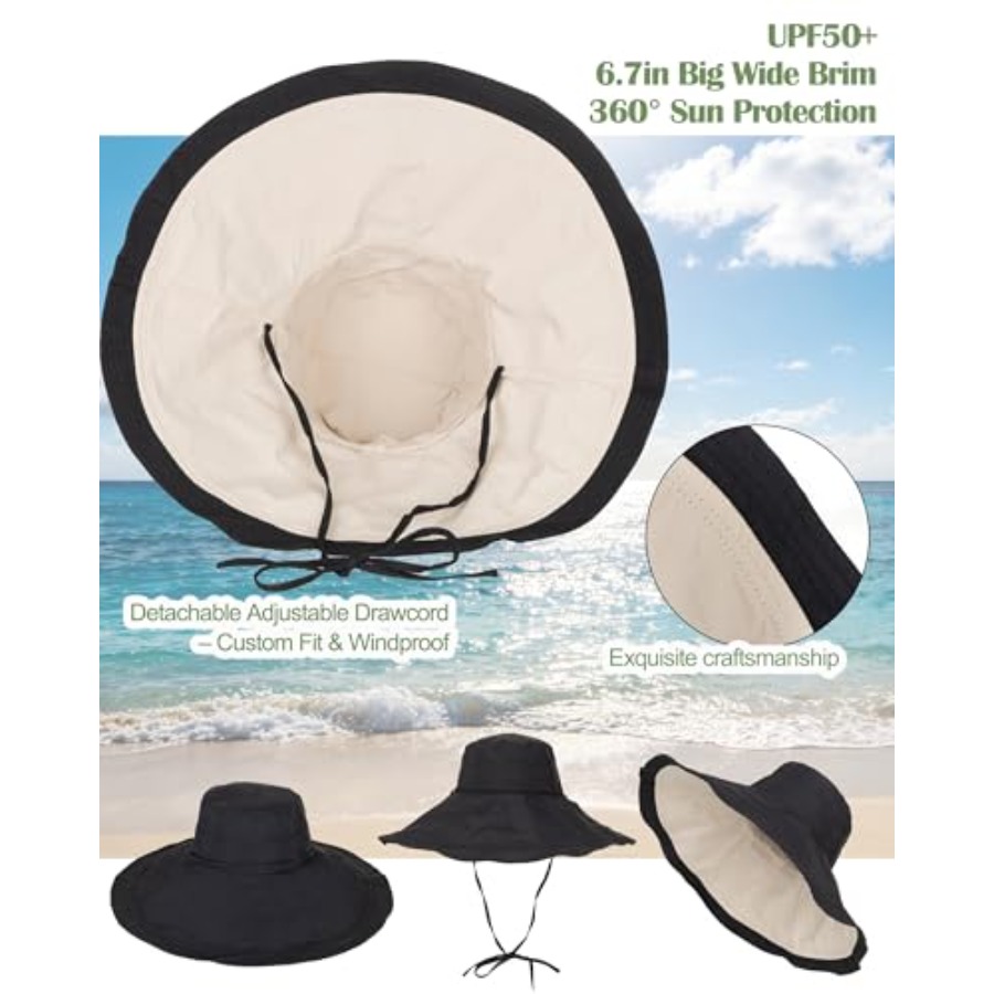 Extra Wide-Brim Sun Hats Women - Packable Hat Nylon recensione e prezzo