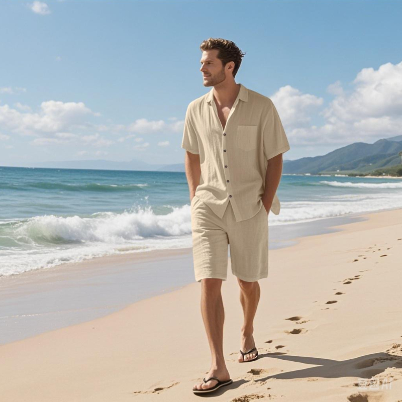 High-End Men's Summer Shorts S - Linen Shirt Breathable recensione e prezzo