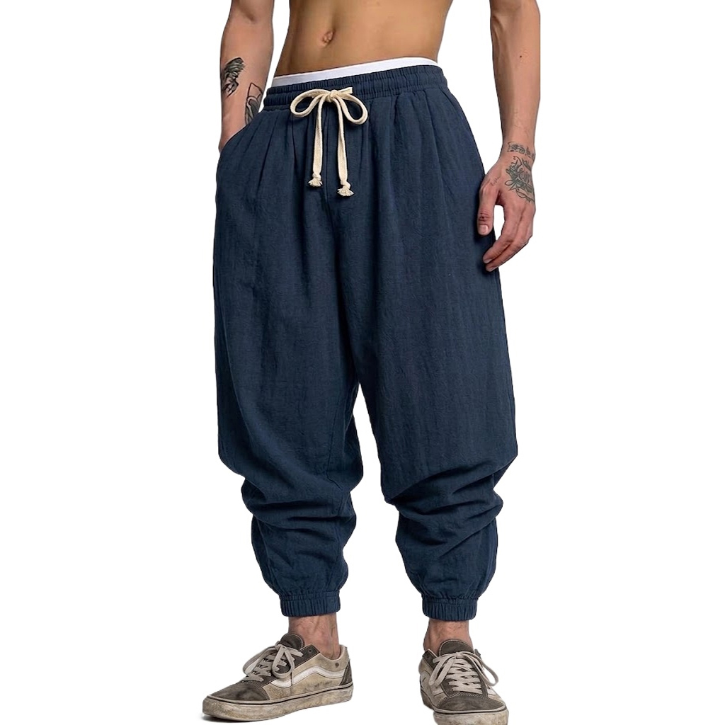 Korean Cotton Linen Trousers A - Short Linen Drawstring recensione e prezzo