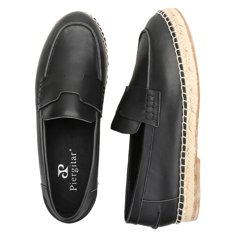Piegitar Black Genuine Leather - Espadrille Slip On recensione e prezzo