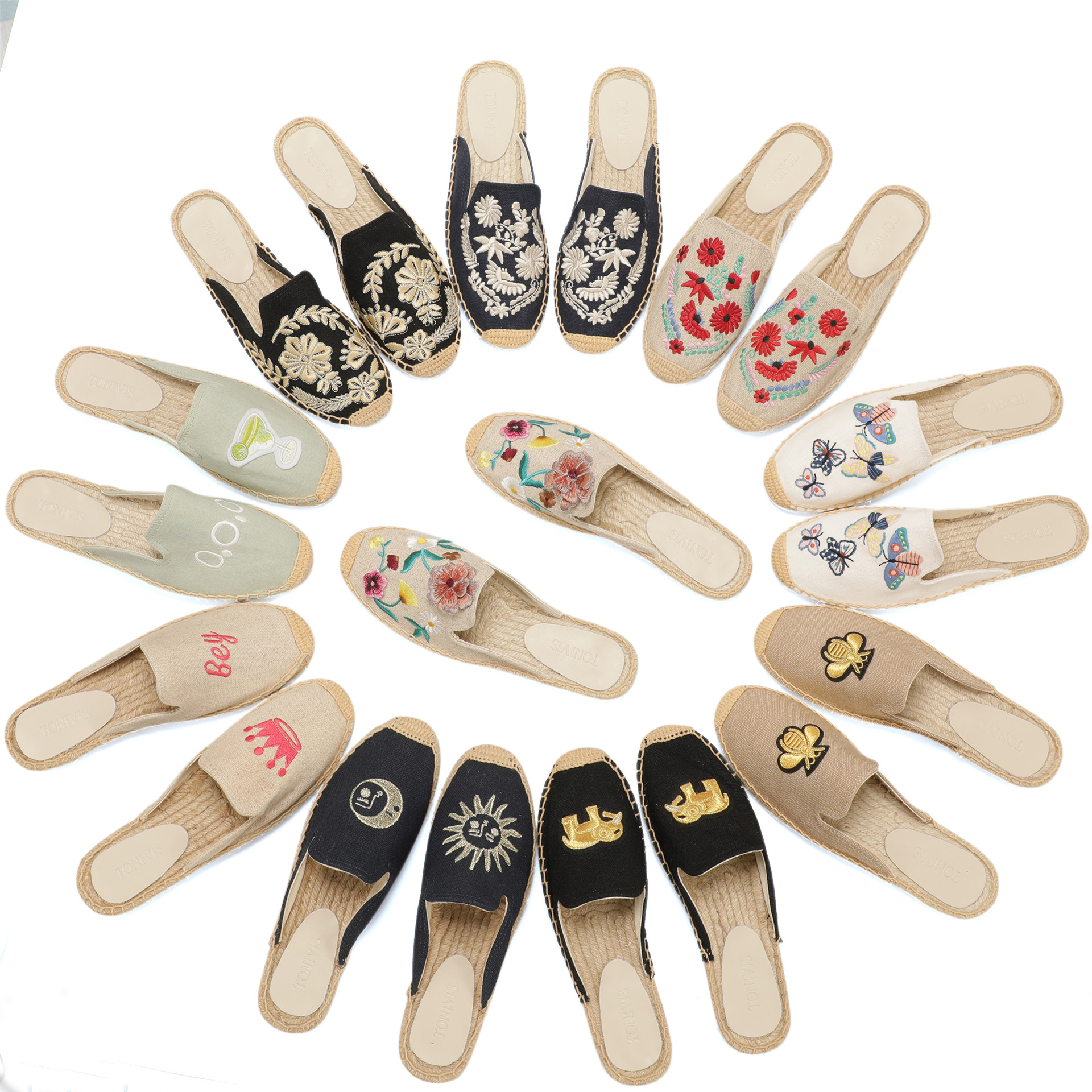 Women Floral Embroidered Espad - Espadrille Slip On recensione e prezzo