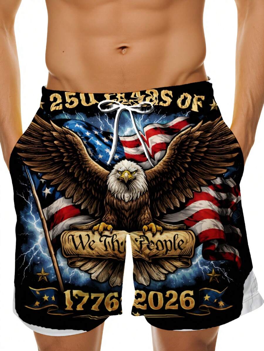 Patriotic Swim Trunks Men Beac - Swim Trunk Quick Dry recensione e prezzo
