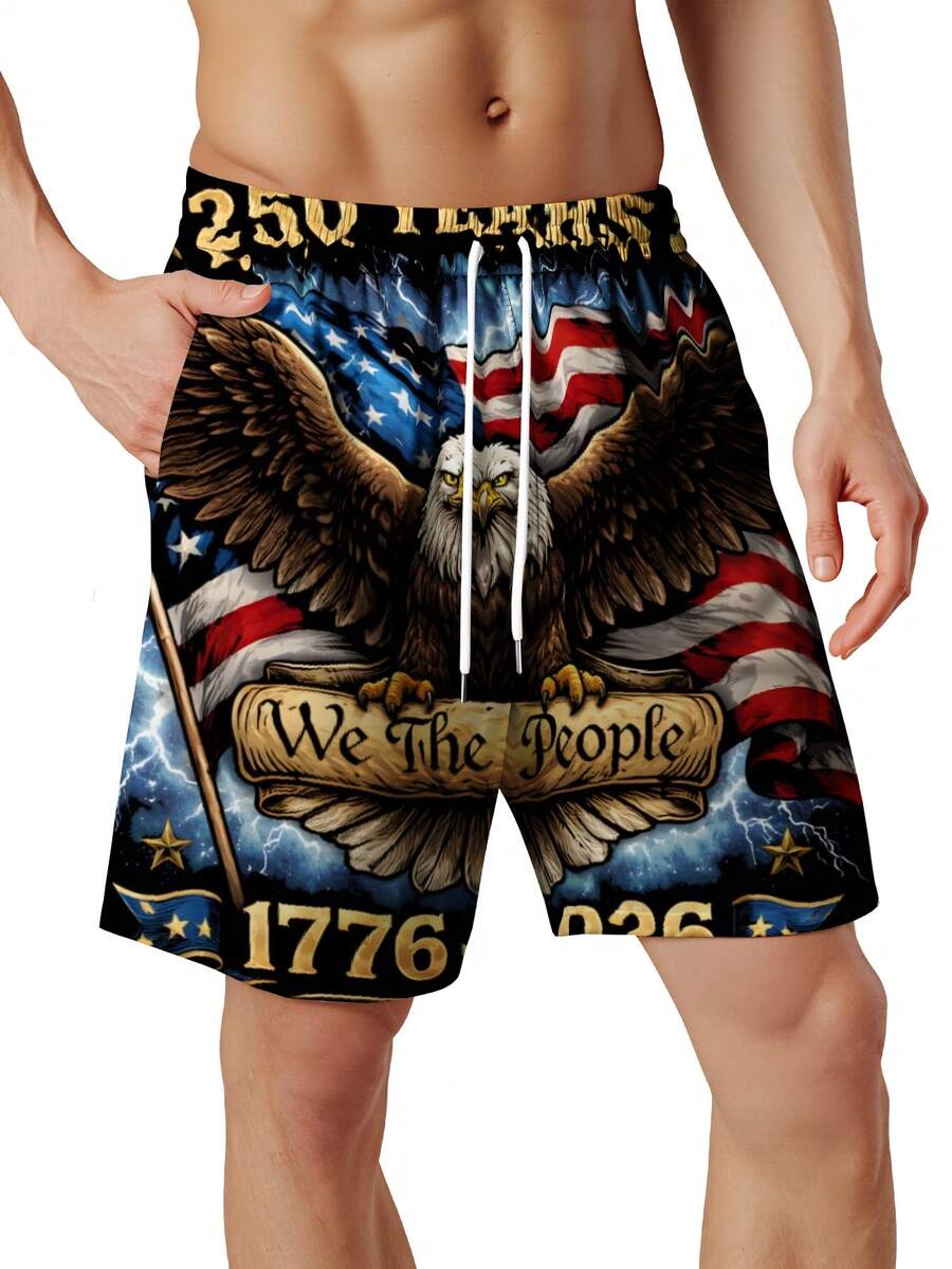 Patriotic Swim Trunks Men Beac - Swim Trunk Quick Dry recensione e prezzo