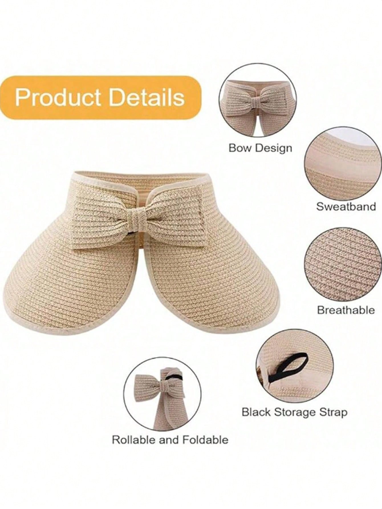 Sun Visor Hats For Women Wide  - Packable Hat Nylon recensione e prezzo