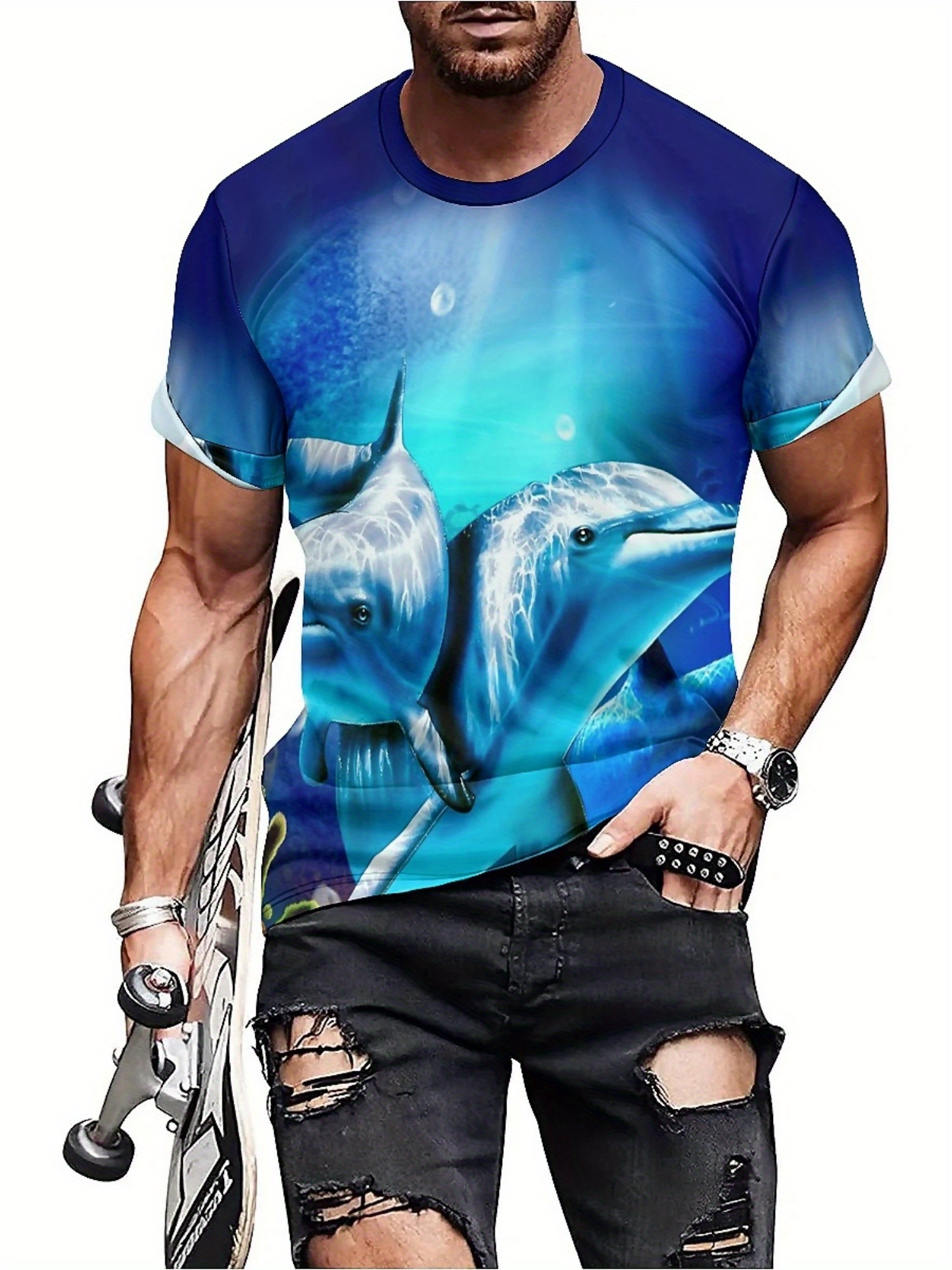 Men'S Ocean Animal Dolphin Pri - Tee Graphic Print recensione e prezzo