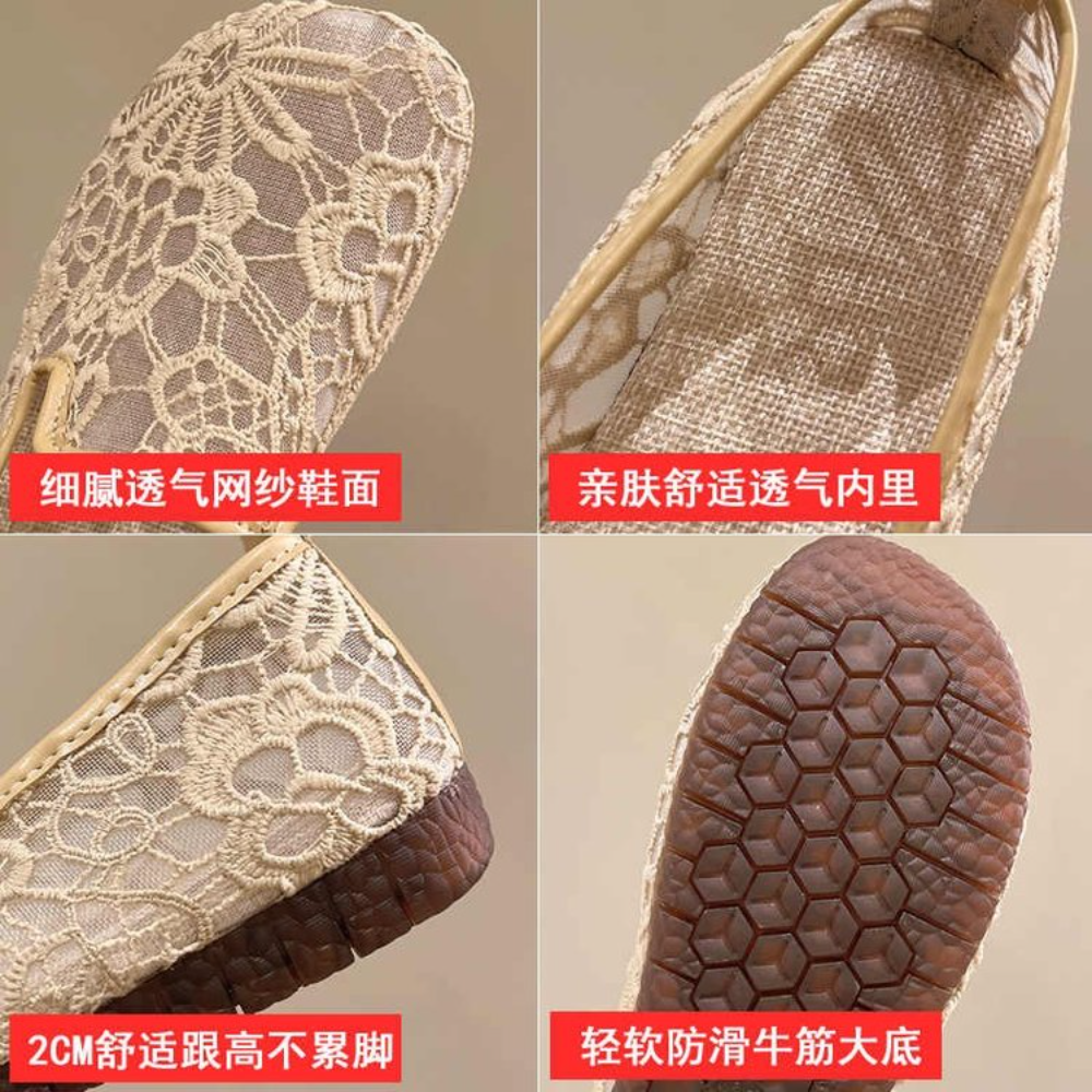 Chic Lace Mesh Hollow Out Espa - Espadrille Slip On recensione e prezzo