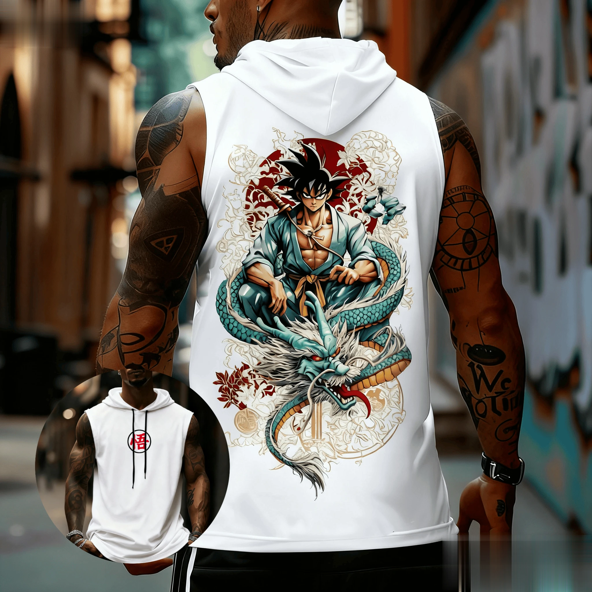 Dragon Ball Goku Anime Men Tan - Tank Top Muscle recensione e prezzo