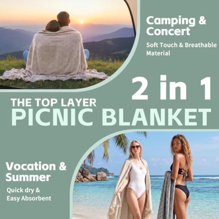 2 in 1 Extra Large Boho Beach  - Beach Towel Large recensione e prezzo