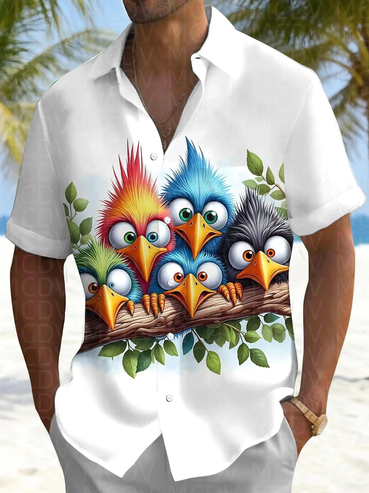 Bird Pattern Men's Hawaiian Sh - Shirt Camp Collar recensione e prezzo