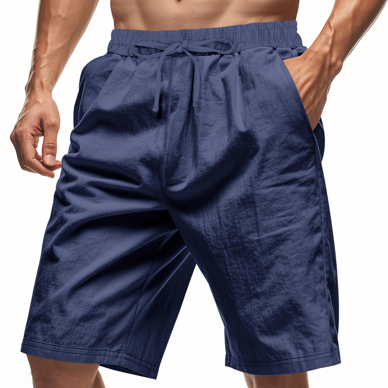 2026 New Men Cotton Linen Beac - Short Linen Drawstring recensione e prezzo