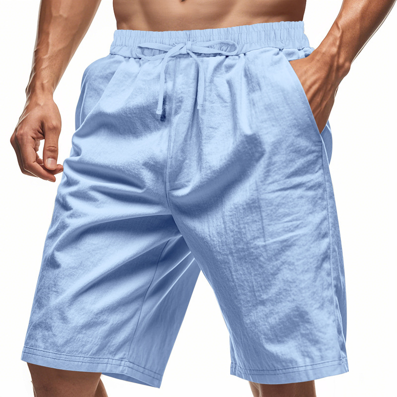2026 New Men Cotton Linen Beac - Short Linen Drawstring recensione e prezzo