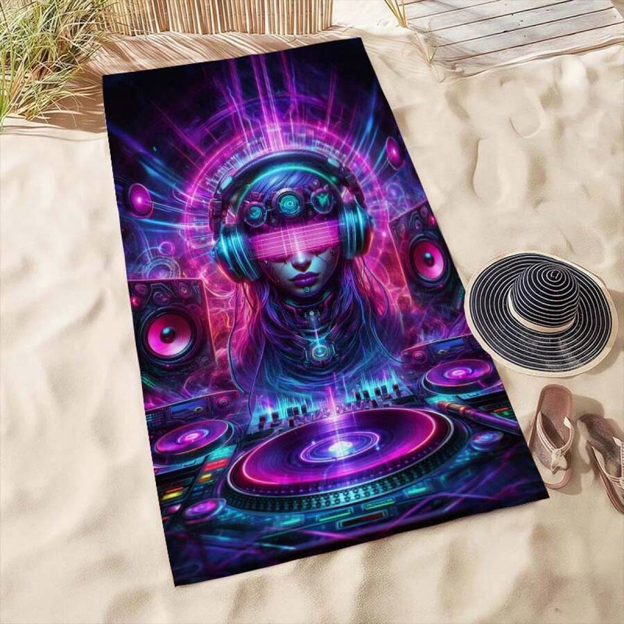 Extra Large Cyberpunk DJ Patte - Beach Towel Large recensione e prezzo