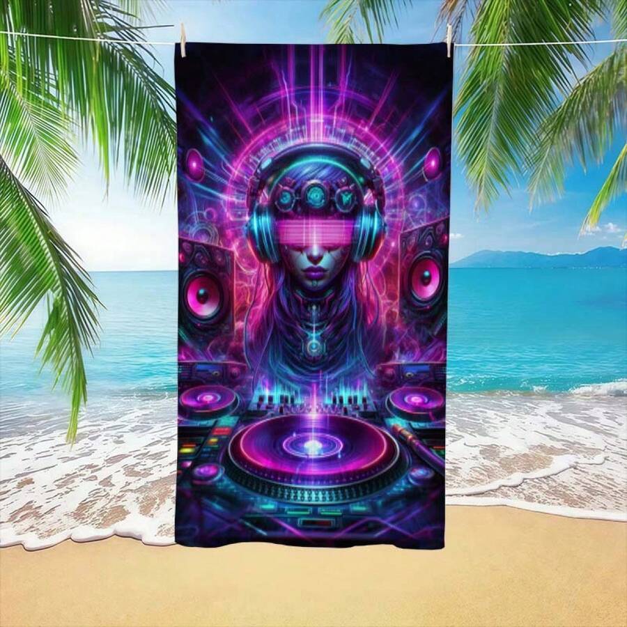 Extra Large Cyberpunk DJ Patte - Beach Towel Large recensione e prezzo