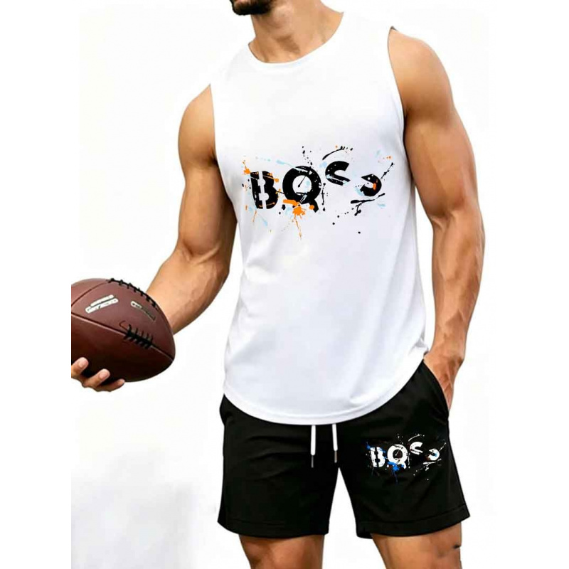 Men's  Graffiti Letter Print 2 - Tank Top Muscle recensione e prezzo