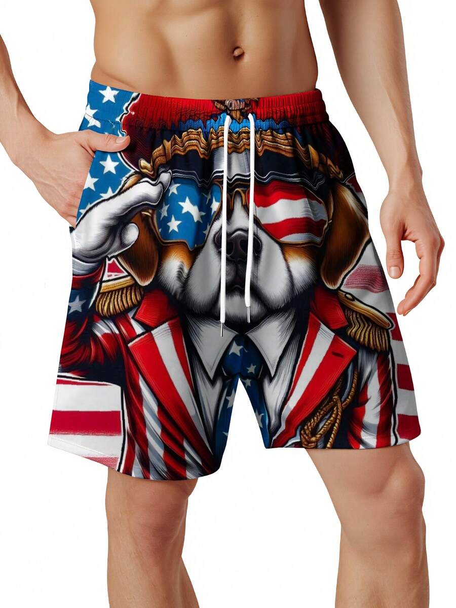 Patriotic Dog American Flag Sw - Swim Trunk Quick Dry recensione e prezzo