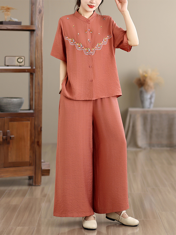 Embroidered Cotton Linen Short - Linen Shirt Breathable recensione e prezzo
