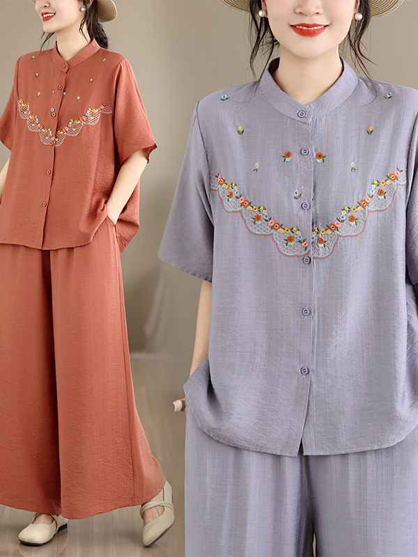 Embroidered Cotton Linen Short - Linen Shirt Breathable recensione e prezzo