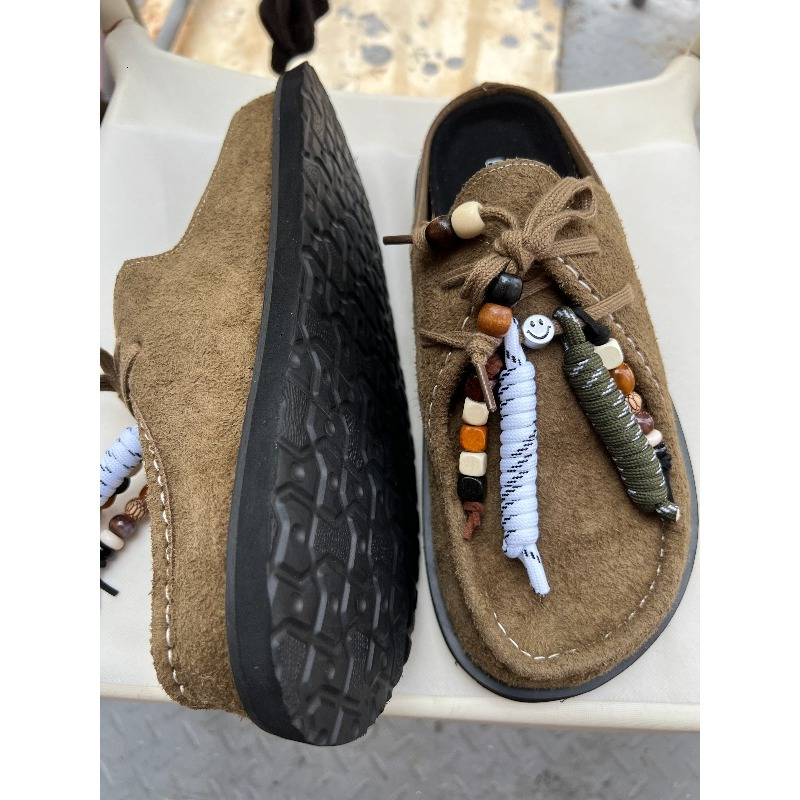 Women Men Clogs Cow Suede Leat - Flip Flop Leather Men recensione e prezzo
