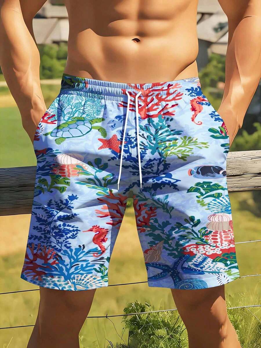 Mens Ocean Life Print Swim Tru - Swim Trunk Quick Dry recensione e prezzo