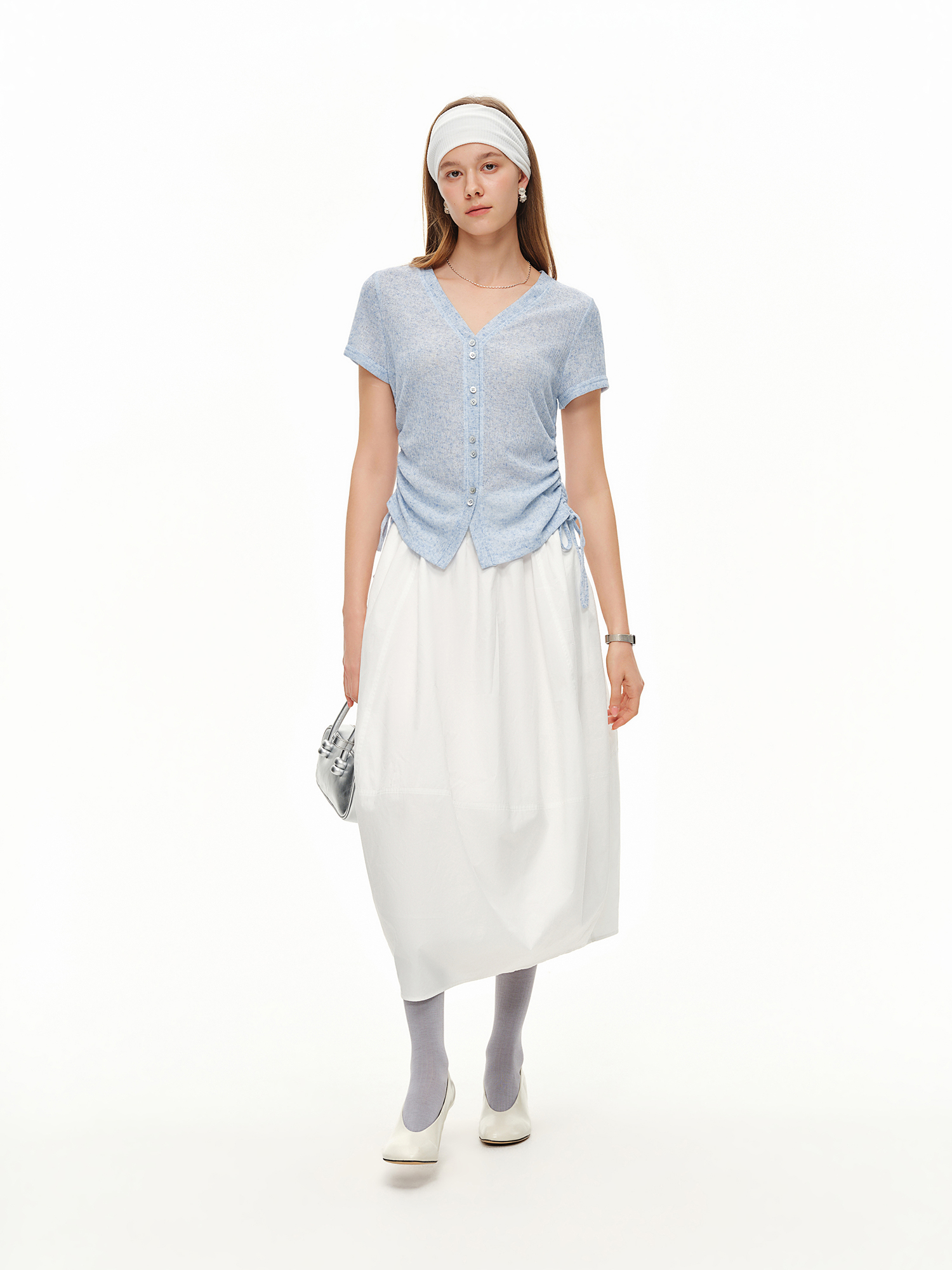 DUSHU Lightweight V-neck Linen - Short Linen Drawstring recensione e prezzo