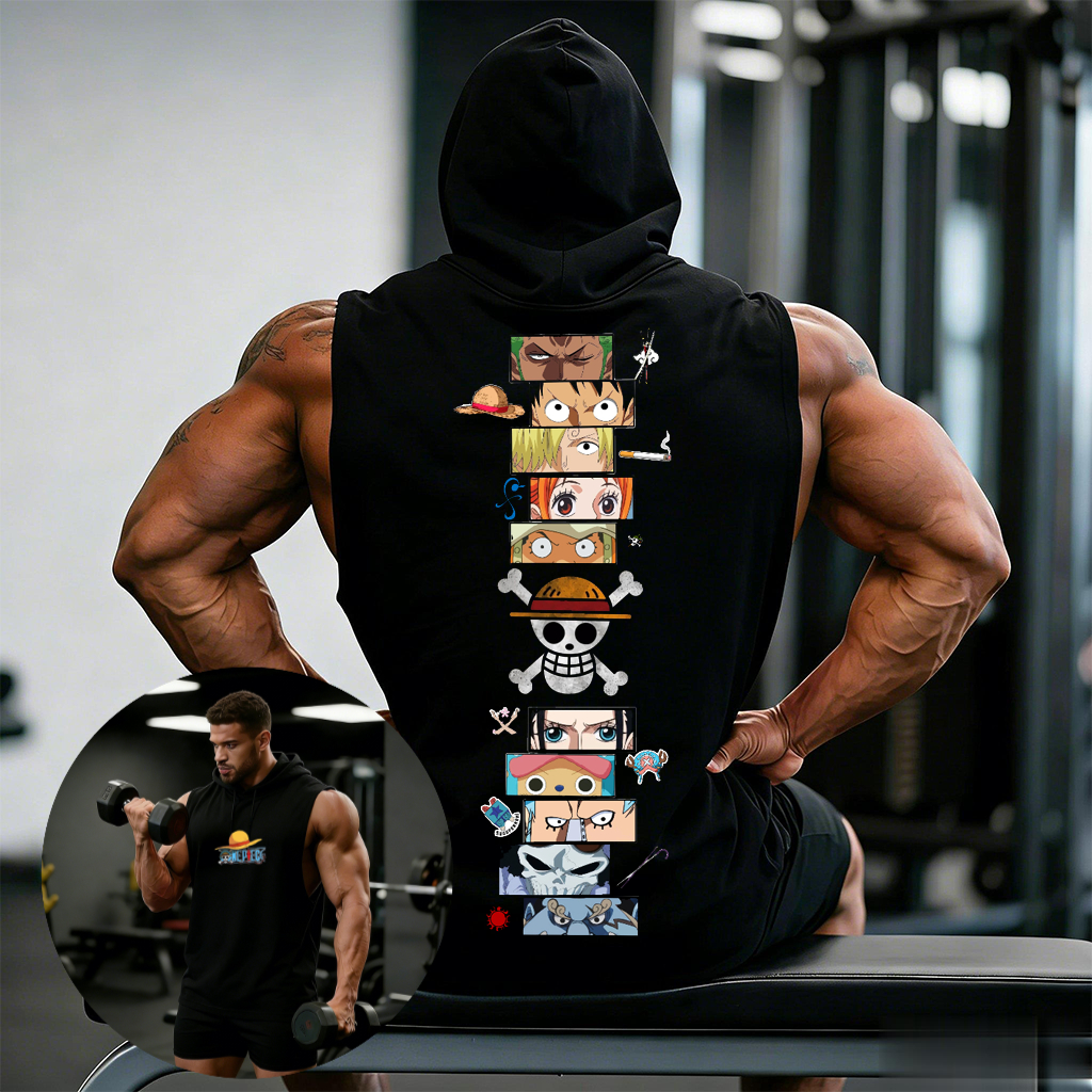 One Piece Anime Hoodie Sleevel - Tank Top Muscle recensione e prezzo