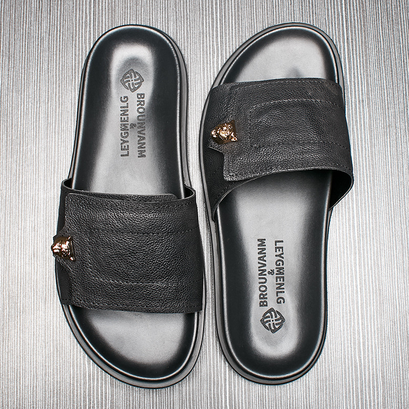 2025 New Genuine Leather Slipp - Flip Flop Leather Men recensione e prezzo