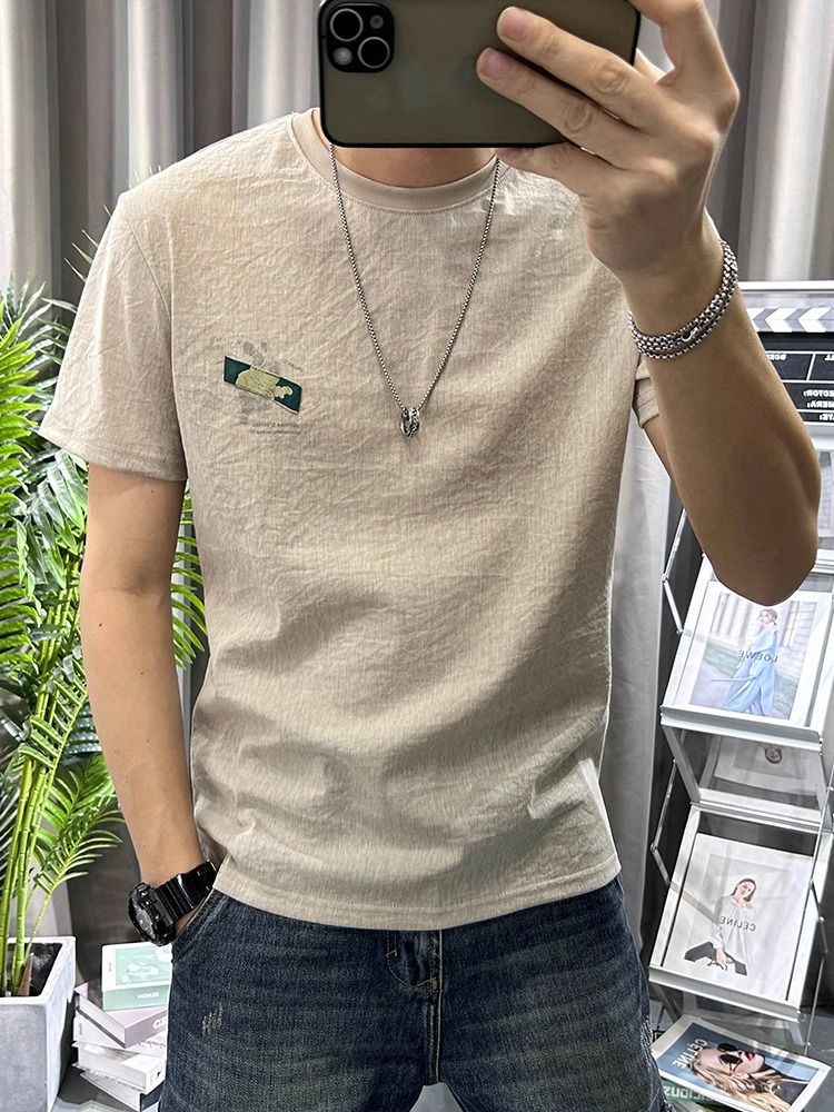 Male Tees Shirts White Linen T - Short Linen Drawstring recensione e prezzo