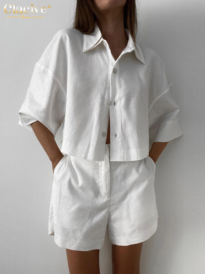 Clacive Summer Slim White Line - Linen Shirt Breathable recensione e prezzo