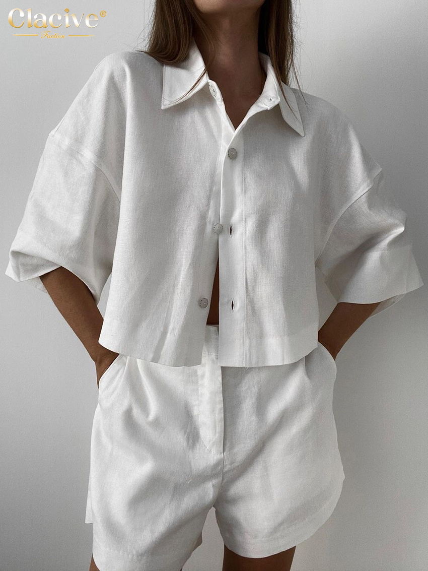 Clacive Summer Slim White Line - Linen Shirt Breathable recensione e prezzo