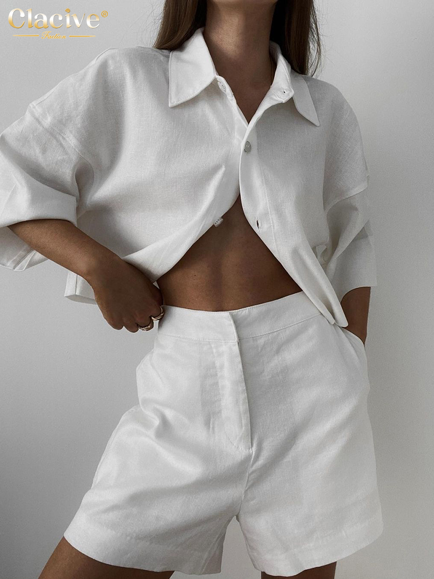 Clacive Summer Slim White Line - Linen Shirt Breathable recensione e prezzo