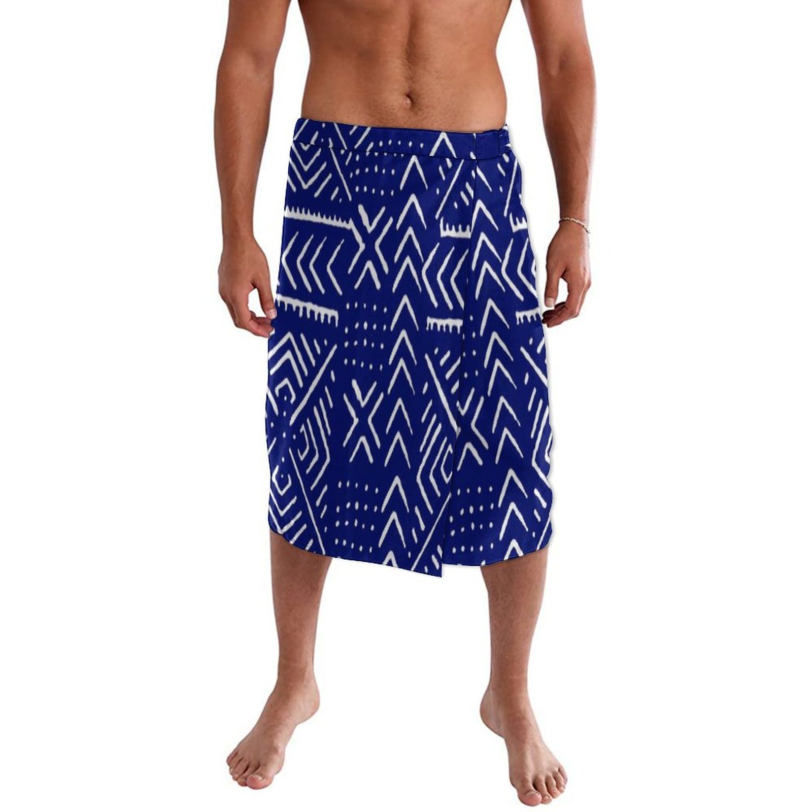 Blue Floral Polynesian Beach W - Sarong Men Wrap recensione e prezzo